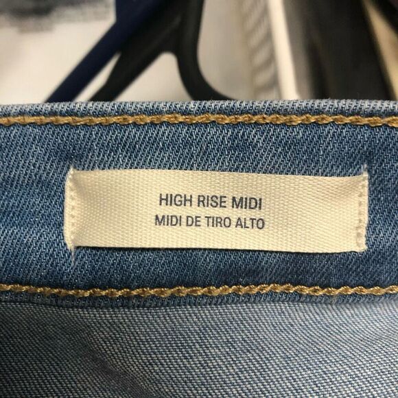 Universal Threads High Rise MIDI Jean Shorts NWT Size 16 - Picture 3 of 5